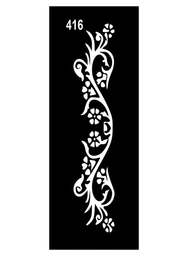 Komstec Traditional and Trendy Mehndi Stencil Sticker Pack for All Ages for Kids & Adults Both Sticker - Image 1